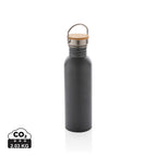 Stainless steel,Bamboo / grey / 7.1 x 7.1 x 24 x ø 7.1 cm