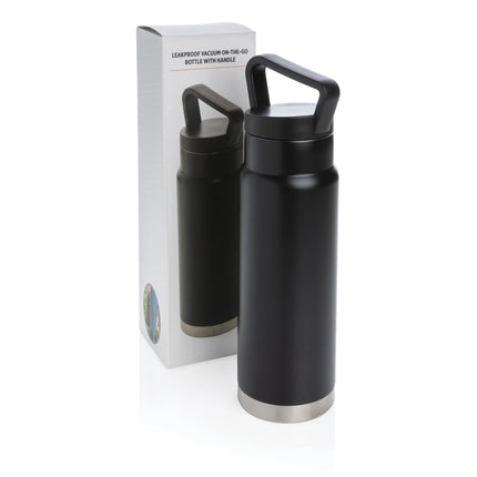 Leakproof vacuum on-the-go bottle with handle from XD Collection