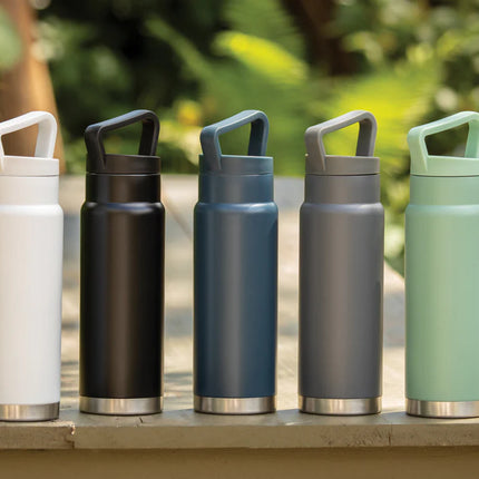 Leakproof vacuum drinkware bottle with handle from XD Collection