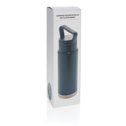 Leakproof vacuum on-the-go drinkware bottle with handle from XD Collection