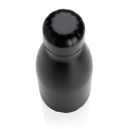  260ml drinkware with sleek design and secure lid.