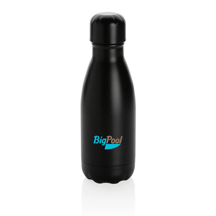 260ml drinkware with sleek design and secure lid.
