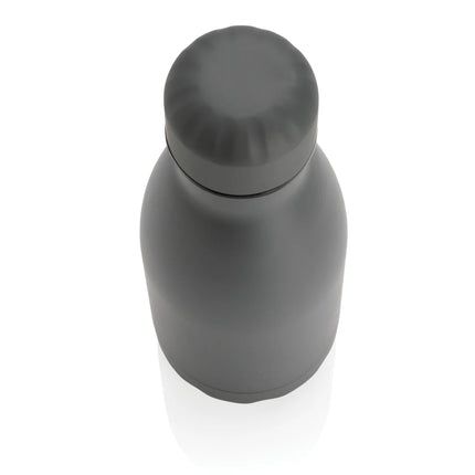  260ml drinkware with sleek design and secure lid.
