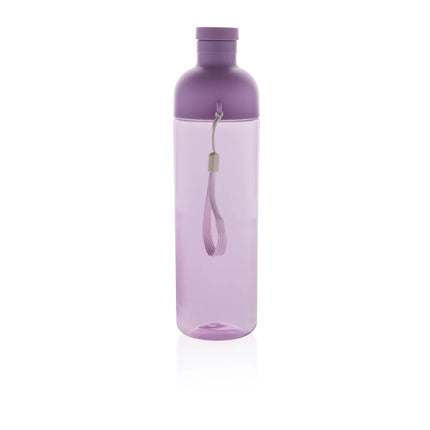 600ml drinkware with secure lid and clear design.