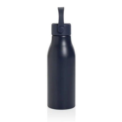 XD Collection Pluto RCS certified recycled aluminium 680ml drinkware bottle with sleek silver finish and eco-friendly design.