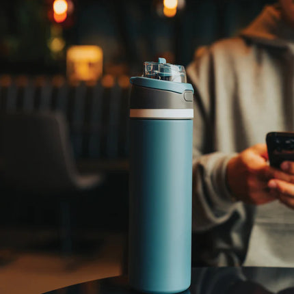  durable drinkware with secure lid and sleek design.