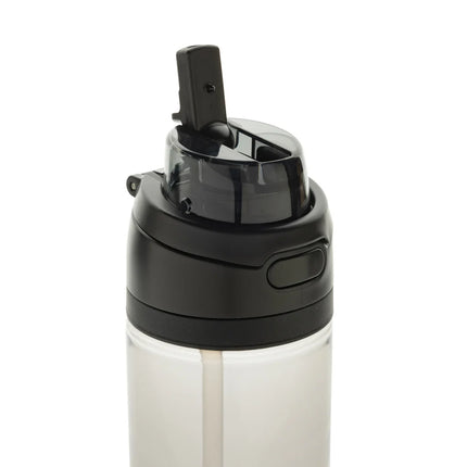  clear drinkware with flip lid and ergonomic design.