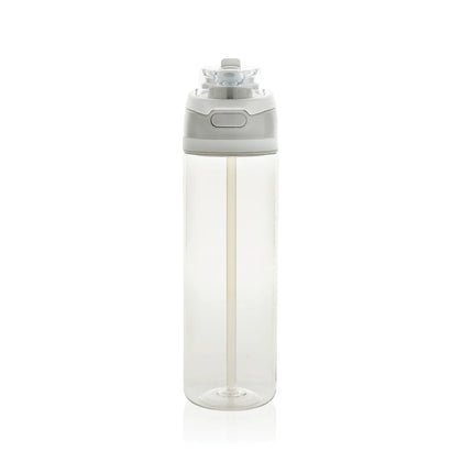 XD Collection Omni Sip RCS RPET water bottle 800ML in clear drinkware with a screw-on lid and flip spout.
