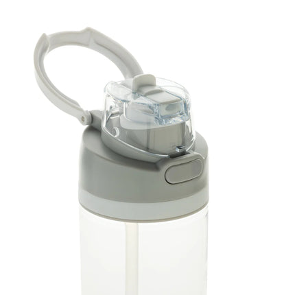 clear drinkware with a secure lid and ergonomic design.