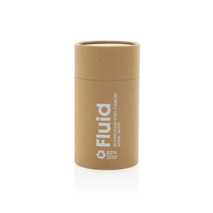 XD Collection Fluid RCS certified recycled steel tumbler 500ml drinkware with a sleek