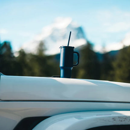  480ML drinkware with a sleek design and spill-proof lid.