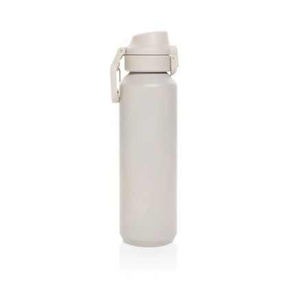 XD Collection Via RCS Re-steel lockable sport bottle 600ML in stainless steel with a secure lid and ergonomic design.