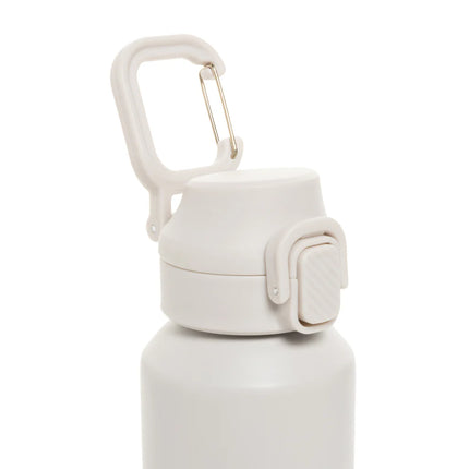 XD Collection Via RCS Re-steel lockable sport bottle 600ML in stainless steel with a secure lid and ergonomic design.