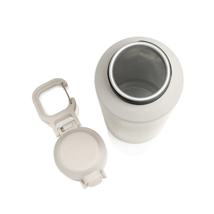XD Collection Via RCS Re-steel lockable sport bottle 600ML in stainless steel with a secure lid and sleek design.