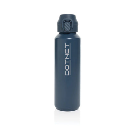  600ML stainless steel drinkware with secure lid and sleek design.