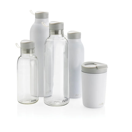  durable drinkware with a sleek design and screw-top lid.