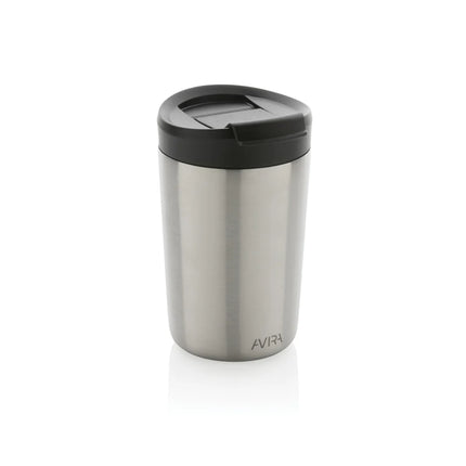  stainless steel drinkware with a sleek design and secure lid for beverages.