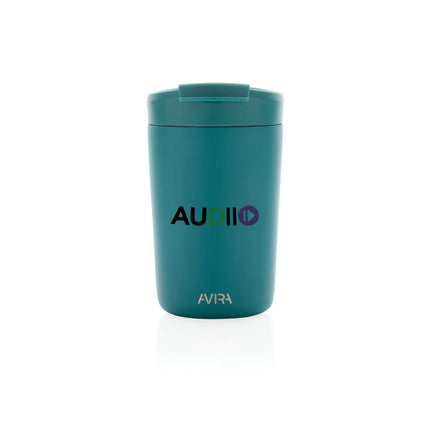  stainless steel drinkware with a sleek design and spill-proof lid.