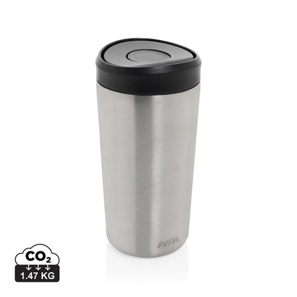 Avira Alix RCS re-steel click tumbler 400ML in stainless steel with lid