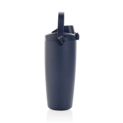 Avira Ayala RCS re-steel duosip lockable crossbody tumbler with stainless steel finish and secure lid