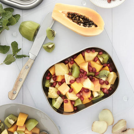Large stainless steel lunch box by Black + Blum