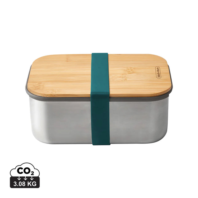 Large stainless steel sandwich box by Black + Blum