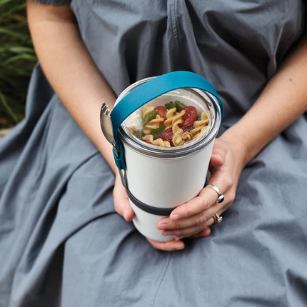  featuring a sleek stainless steel design with secure lid and portable lunch storage.
