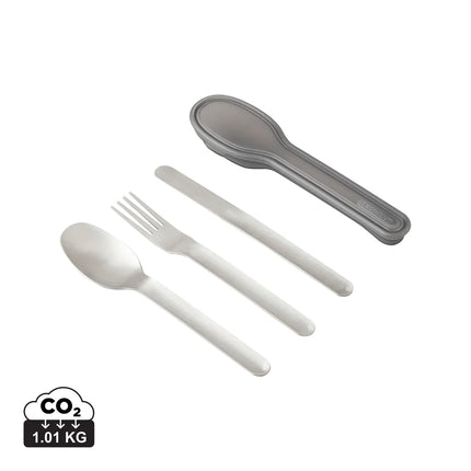 Black + Blum outdoor cutlery set featuring black fork