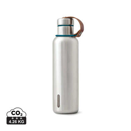 Large 750ml Black + Blum insulated water bottle with stainless steel body and screw-on lid