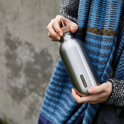  stainless steel drinkware with sleek design and secure screw-top lid.