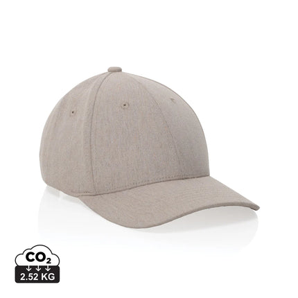 XD Collection Milo recycled heather 6-panel cap made of 200g fabric