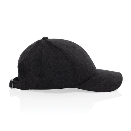  showcasing the textured recycled fabric and classic headwear design.