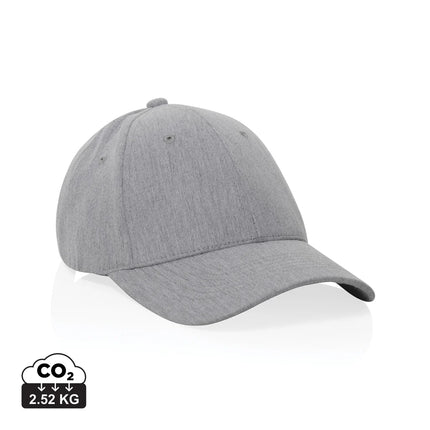 XD Collection Milo recycled heather 6-panel cap in gray