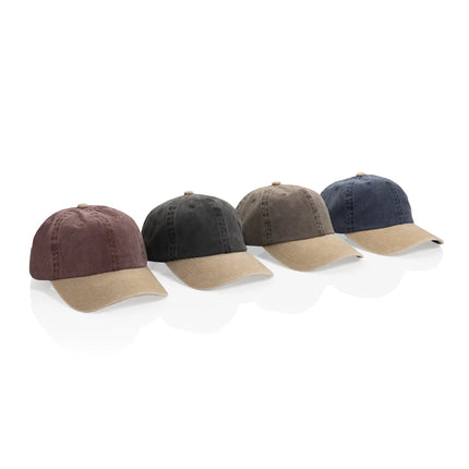 Beau Aware™ washed 6-panel two-tone cotton twill cap by XD Xclusive