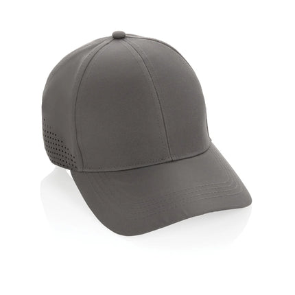  lightweight headwear with adjustable strap and curved brim.