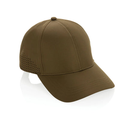  eco-friendly headwear with a curved brim and adjustable strap.