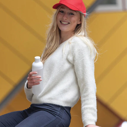  featuring adjustable strap and eco-friendly headwear design.