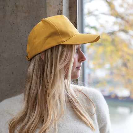 XD Collection 5-panel recycled cotton cap with AWARE™ tracer