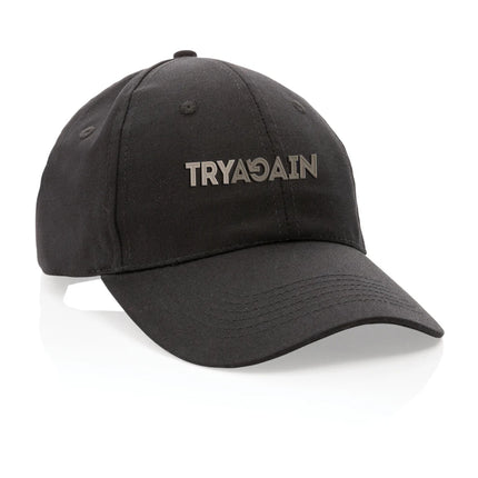 Six-panel recycled cotton cap with AWARE™ tracer from XD Collection