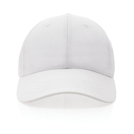  showcasing eco-friendly headwear with a curved brim and adjustable strap.
