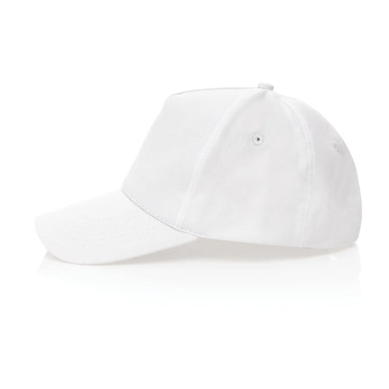 Impact 5-panel recycled cotton cap by XD Collection featuring AWARE™ tracer