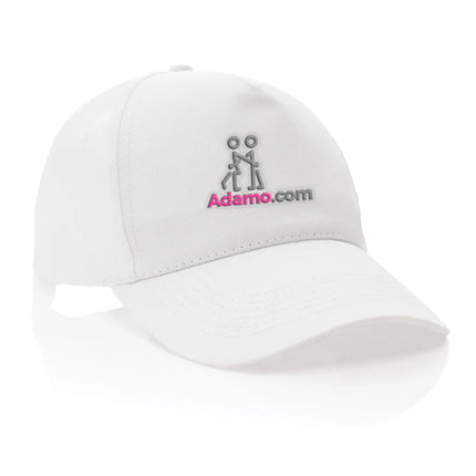  showcasing its eco-friendly headwear design and branding.