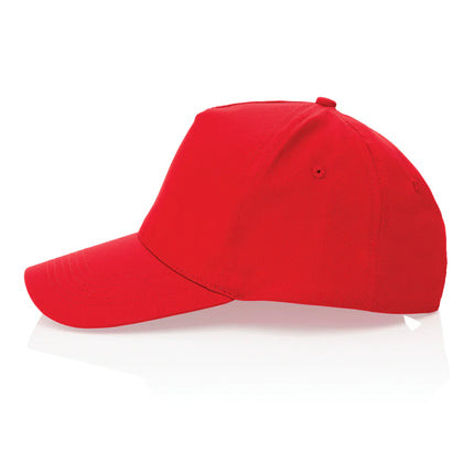  showing the eco-friendly headwear with branding details.