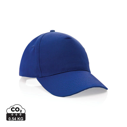 Impact 5-panel recycled cotton cap by XD Collection featuring AWARE™ tracer