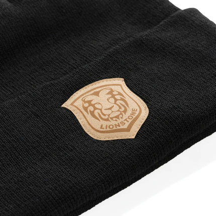  soft knitted headwear with a folded brim