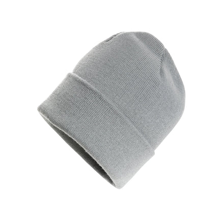  soft knit headwear with a snug fit and ribbed texture.