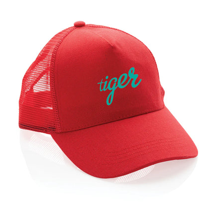 XD Collection brushed cotton 5-panel trucker cap in 190g