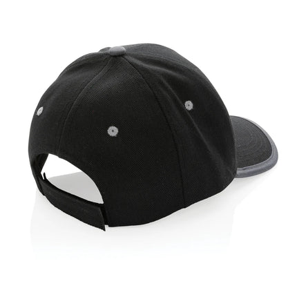 Beige brushed cotton 6-panel contrast cap by XD Collection