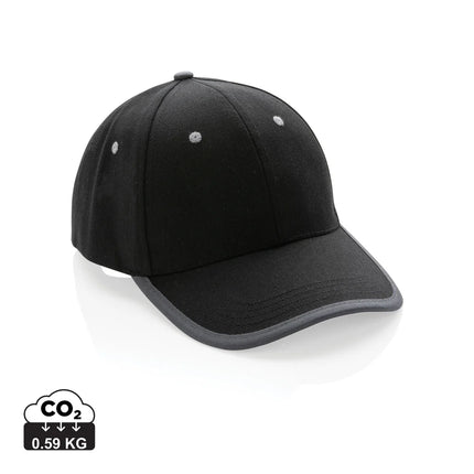 XD Collection brushed cotton 6-panel contrast cap in 280g fabric