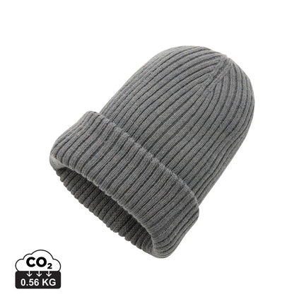  warm headwear with a double knit design.